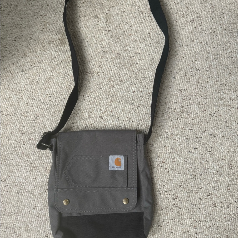 Carharrt ccanvas crossbody bag gray/black